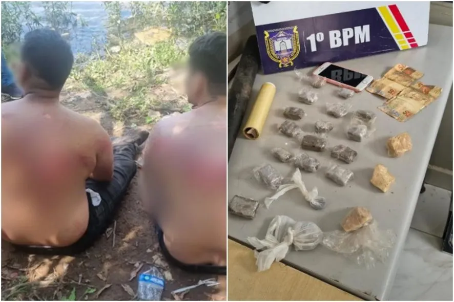 Polícia prende jovem e resgata dois de “salve” à beira do Rio Cuiabá