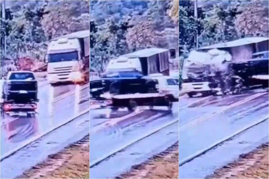 Motorista morre após guincho escorregar e bater em carreta; veja
