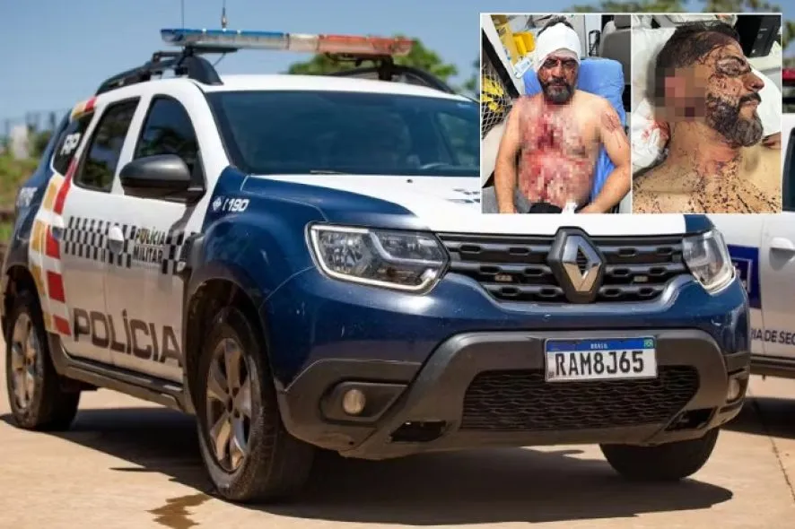 O vereador Wesley Cláudio (detalhe) foi agredido e torturado por criminosos / Divulgação 