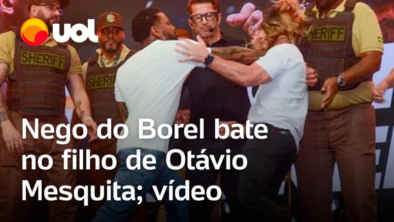 Nego do Borel se irrita e agride filho de Otávio Mesquita em 'encarada' pré-luta; veja vídeo