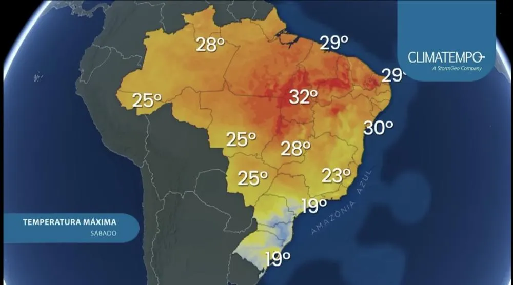 Veja a previsão do tempo para todo o país neste fim de semana
