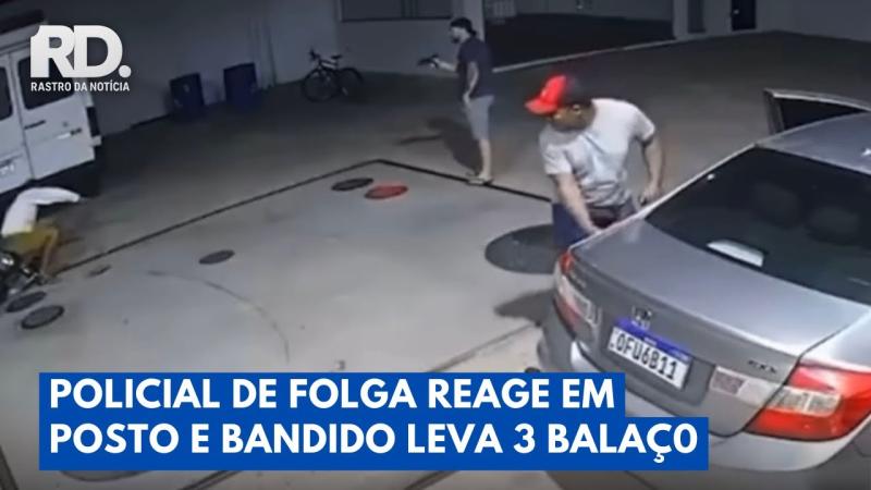 Policial de folga reage a tentativa de assalto em posto e surpreende criminoso | Rastro da Notícia