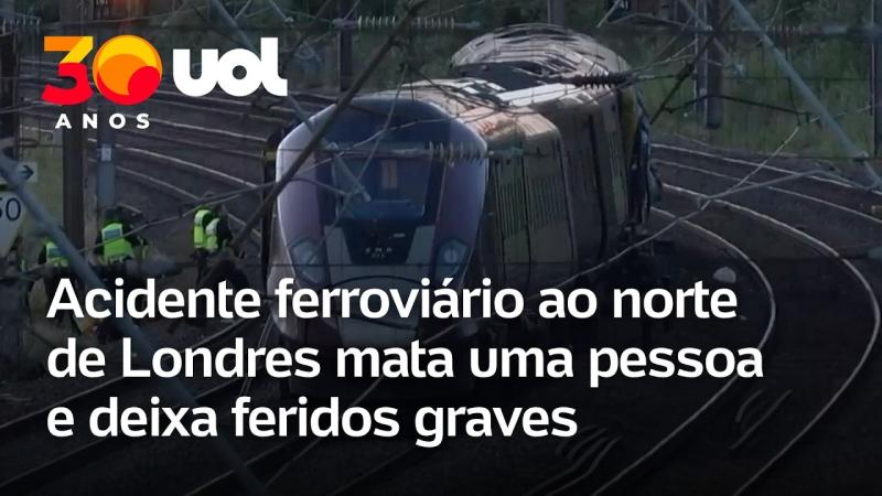 Colisão entre trens deixa um morto e dezenas de feridos no Reino Unido