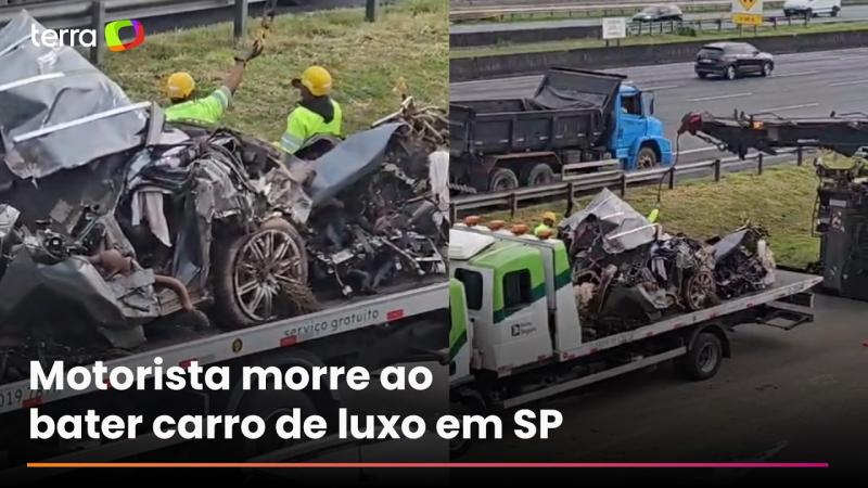 Motorista morre após bater Porsche em Rodovia dos Imigrantes, em São Paulo; veja vídeo