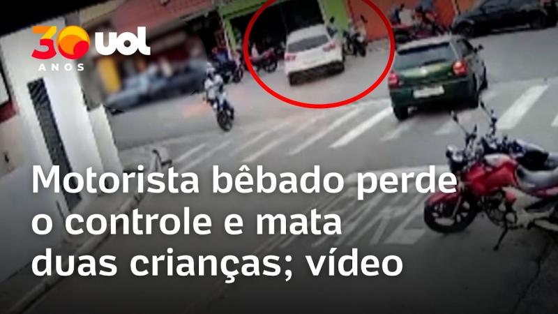 Motorista embriagado invade calçada e mata crianças em Diadema (SP)