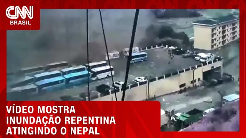 Veja o momento em que inundação repentina atinge o Nepal | CNN BRASIL
