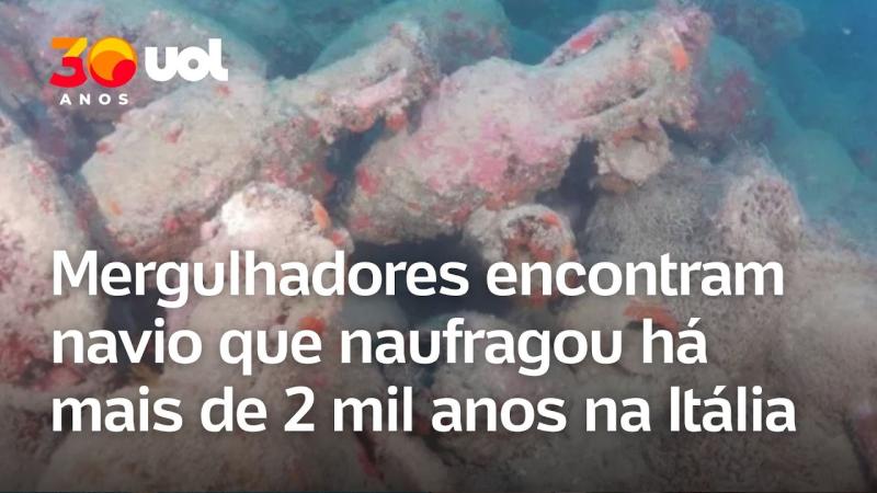 Naufrágio Romano: Mergulhadores encontram navio de 2.100 anos na costa da Itália