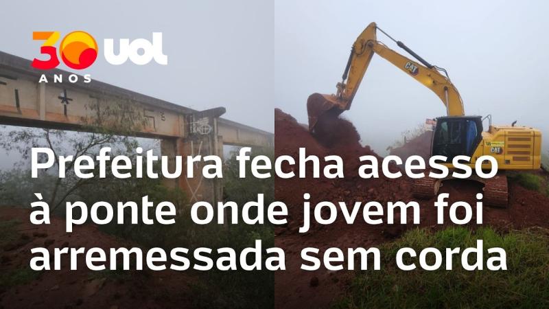 Ponte do Esqueleto: prefeitura abre vala após morte de jovem sem corda